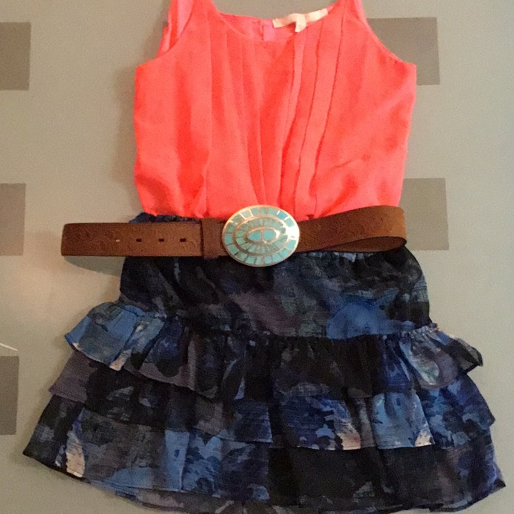 💥 Creamsicle GUESS LA Body + Floral Blue Skirt‼️